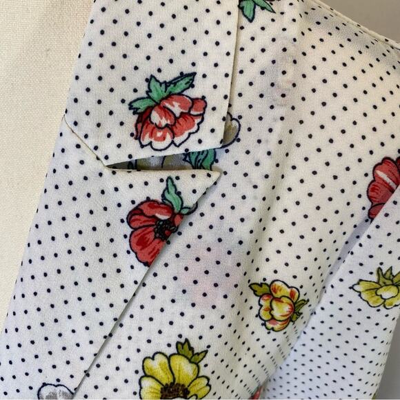 Nasty‎ Gal Collection Tied To You Floral Shirt Women’s Small Polka Dot Blouse - Picture 6 of 15